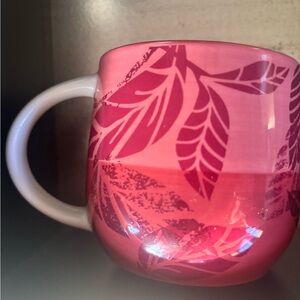 Starbucks Hand-Painted Red and White Mug